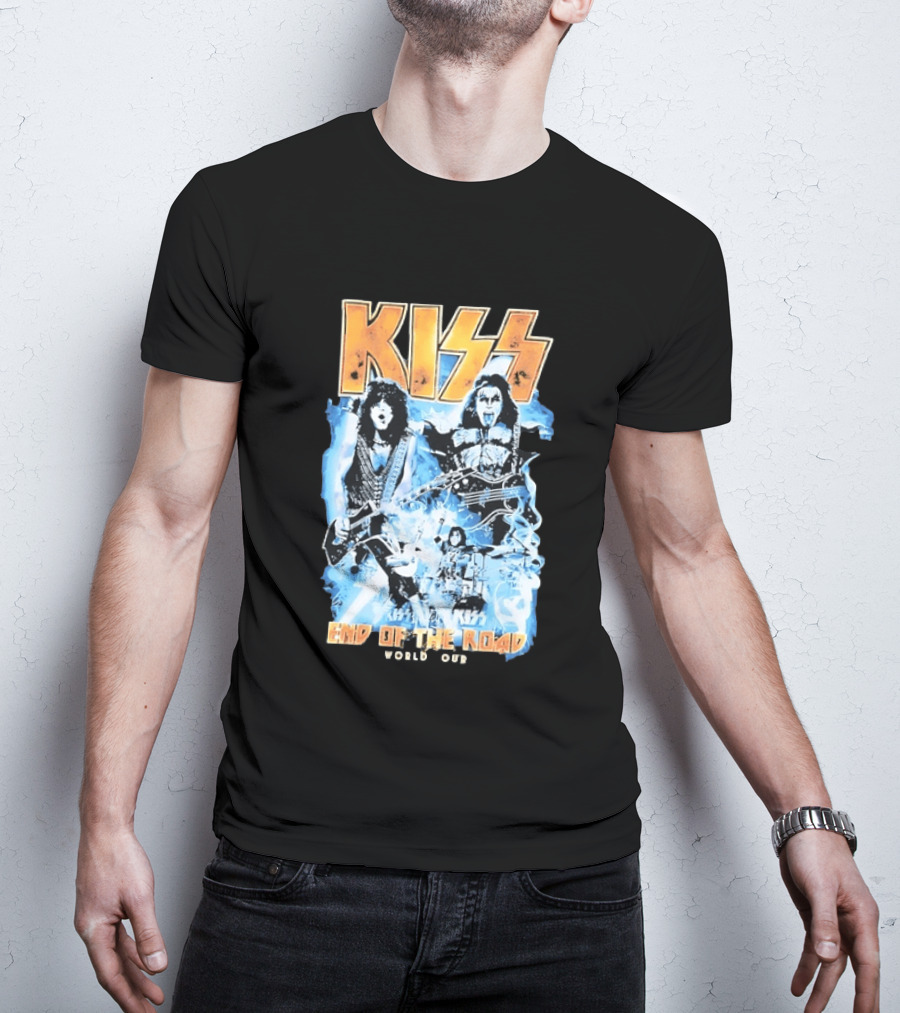 Kiss End Of The Road World Tour Rock Music Iconic Band Image T-Shirt