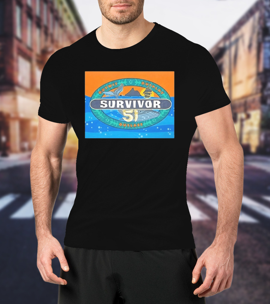 Survivor 51 Outwit Outplay Outlast Whale And Ship Reality TV T-Shirt