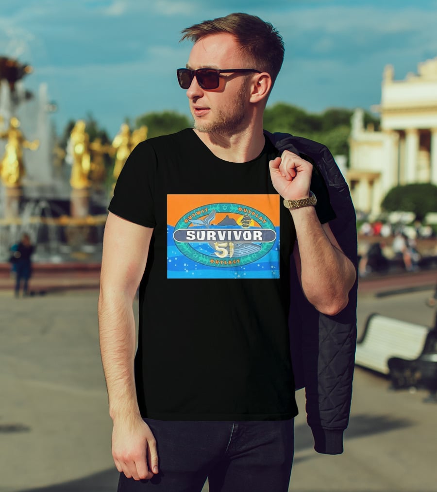 Survivor 51 Outwit Outplay Outlast Whale And Ship Reality TV T-Shirt