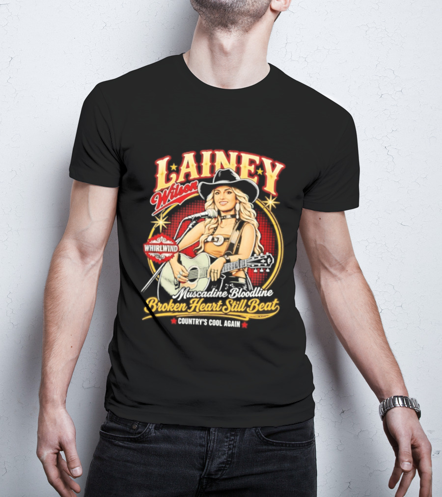 Lainey Wilson Whirlwind Muscadine Bloodline Broken Heart Still Beat Country's Soul Again T-Shirt