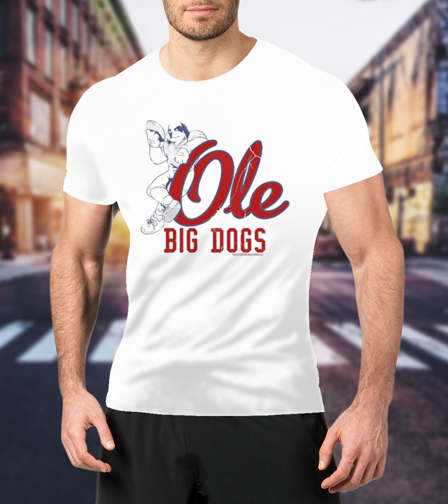 Ole Big Dogs Mississippi Football Spirit BDCF T-Shirt