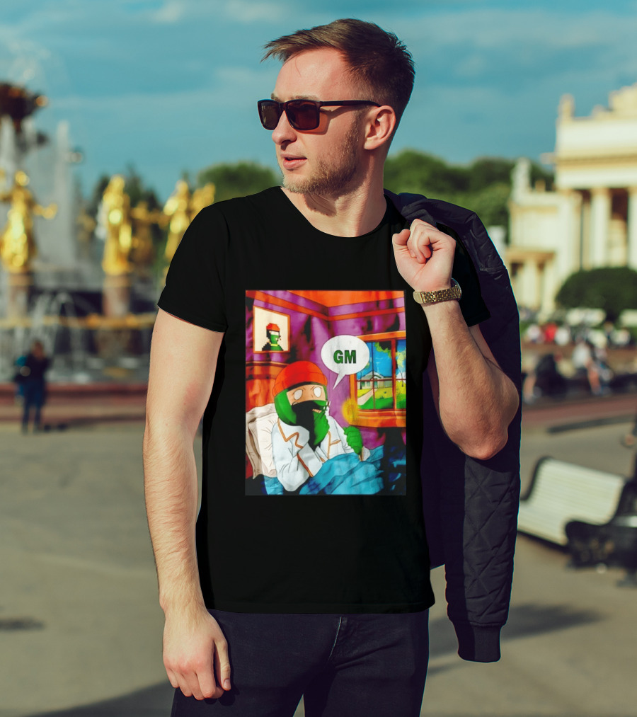 GM Crypto Morning Pepe Bitcoin Meme Blockchain T-Shirt