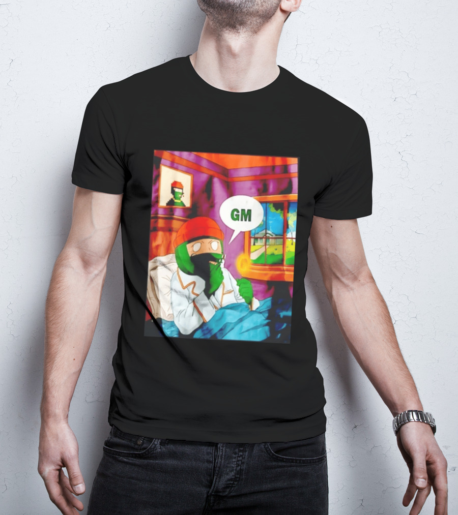 GM Crypto Morning Pepe Bitcoin Meme Blockchain T-Shirt