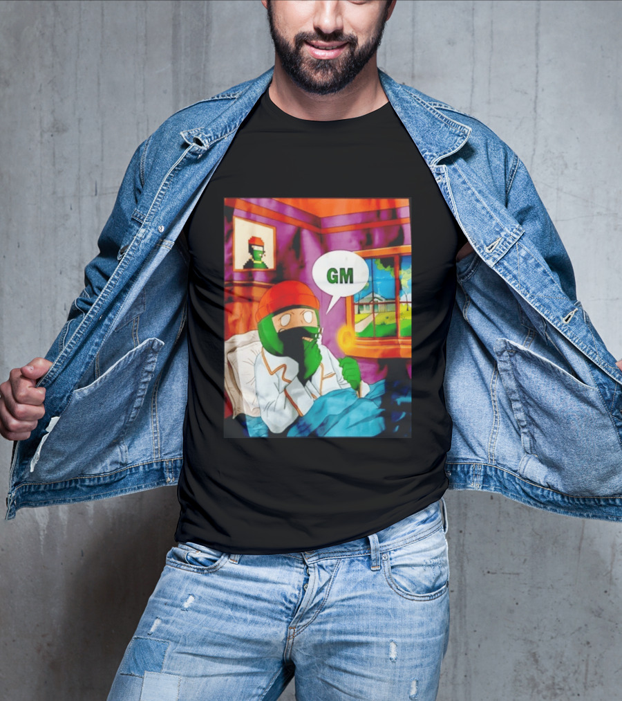 GM Crypto Morning Pepe Bitcoin Meme Blockchain T-Shirt