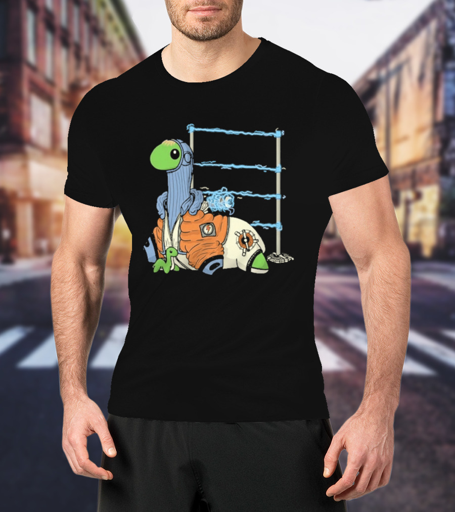 Wattson Nessie Apex Legends Character With Baby Nessie And Fences T-Shirt