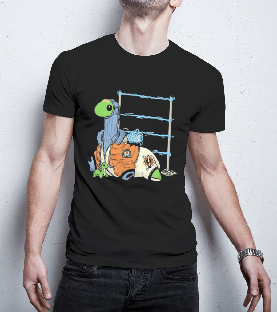 Wattson Nessie Apex Legends Character With Baby Nessie And Fences T-Shirt