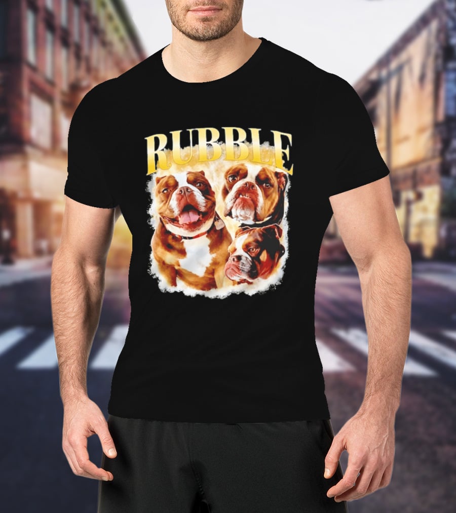 Rubble English Bulldog Dog Lover T-Shirt