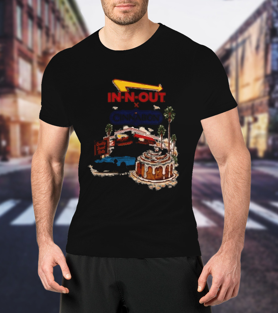 IN N OUT Cinnabon Sweet Stops Better Together Vintage Vibes T-Shirt