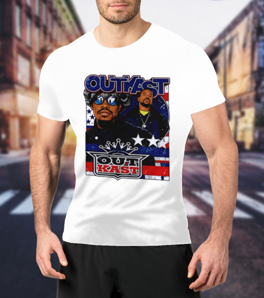 Outkast Legendary Duo Music Icon Stars And Stripes T-Shirt