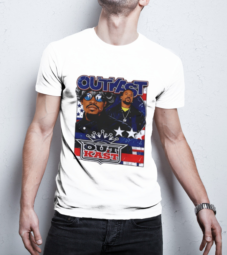 Outkast Legendary Duo Music Icon Stars And Stripes T-Shirt