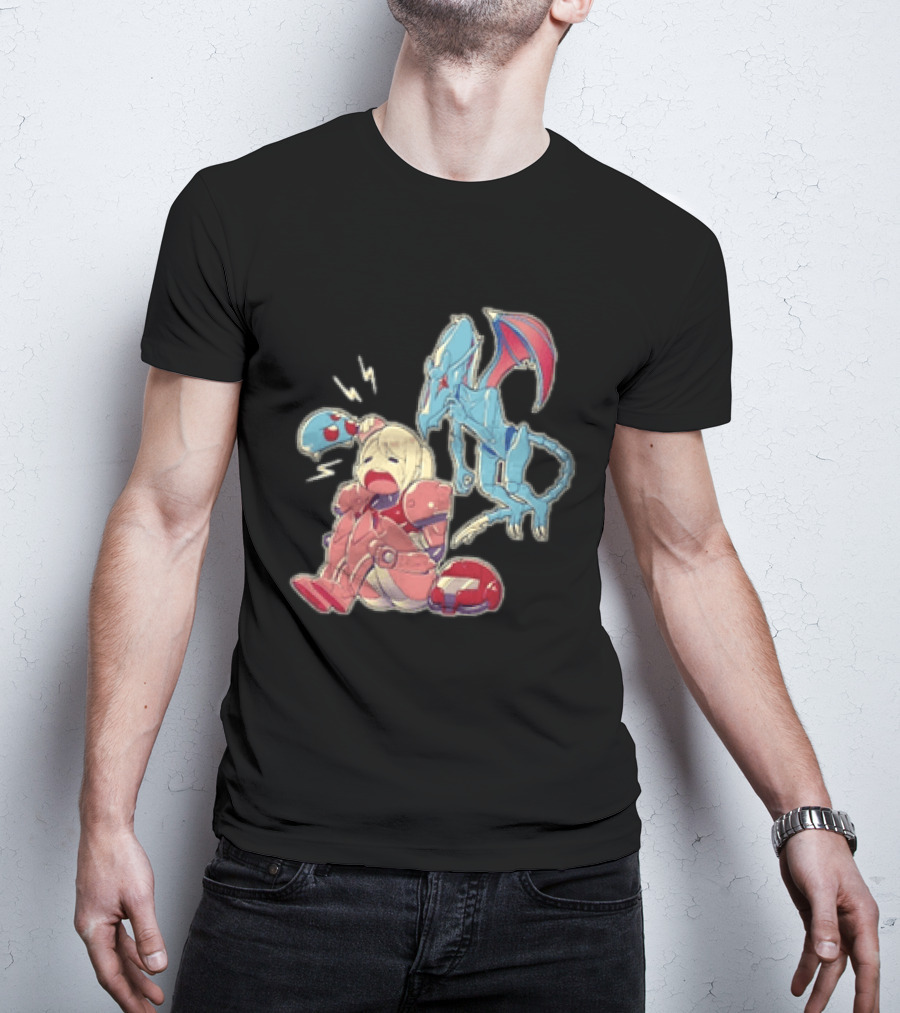 Samus Aran Metroid Bonk Cute Ridley And Chibi T-Shirt