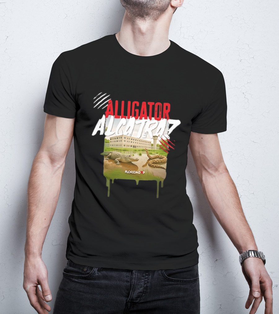 Alligator Alcatraz Florida Wildlife Scene T-Shirt