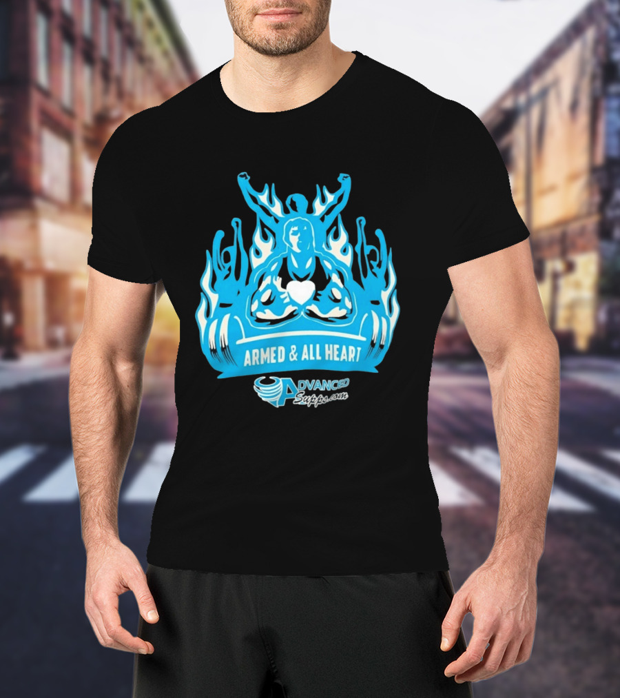 Armed & All Heart Advanced Supps Bodybuilding Fitness Motivation T-Shirt