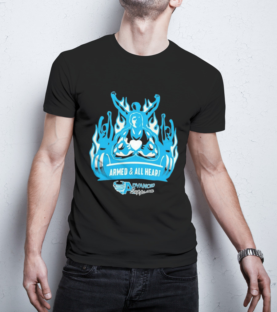 Armed & All Heart Advanced Supps Bodybuilding Fitness Motivation T-Shirt