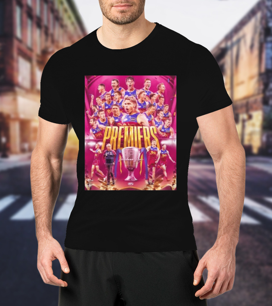 Brisbane Lions AFL 2026 Premiers Premiership Cup Celebration T-Shirt