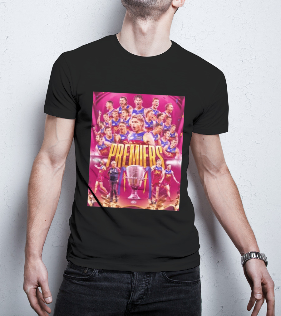 Brisbane Lions AFL 2026 Premiers Premiership Cup Celebration T-Shirt