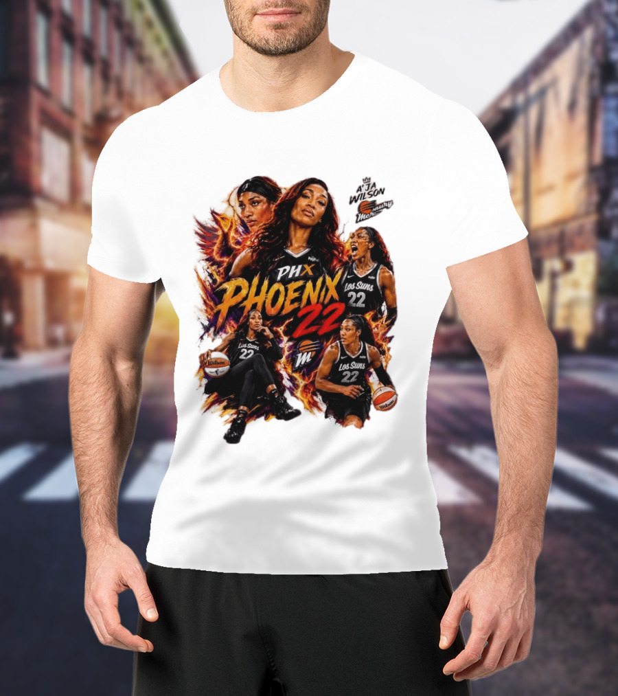 A'ja Wilson PHX Mercury Phoenix Los Suns 22 Basketball T-Shirt