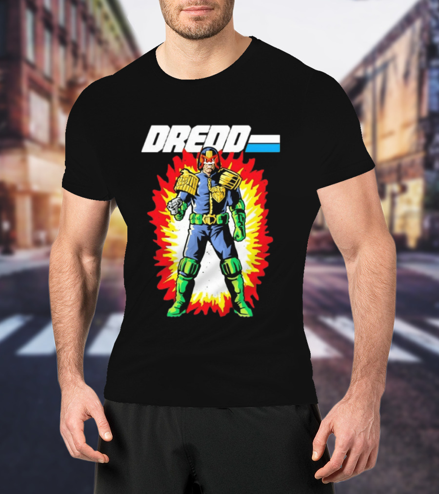 Judge Dredd 2000 AD Comic Sci Fi Hero Burst T-Shirt