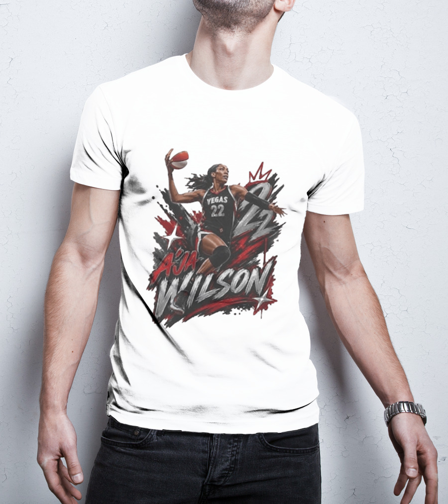 A'ja Wilson Vegas 22 Basketball Star T-Shirt