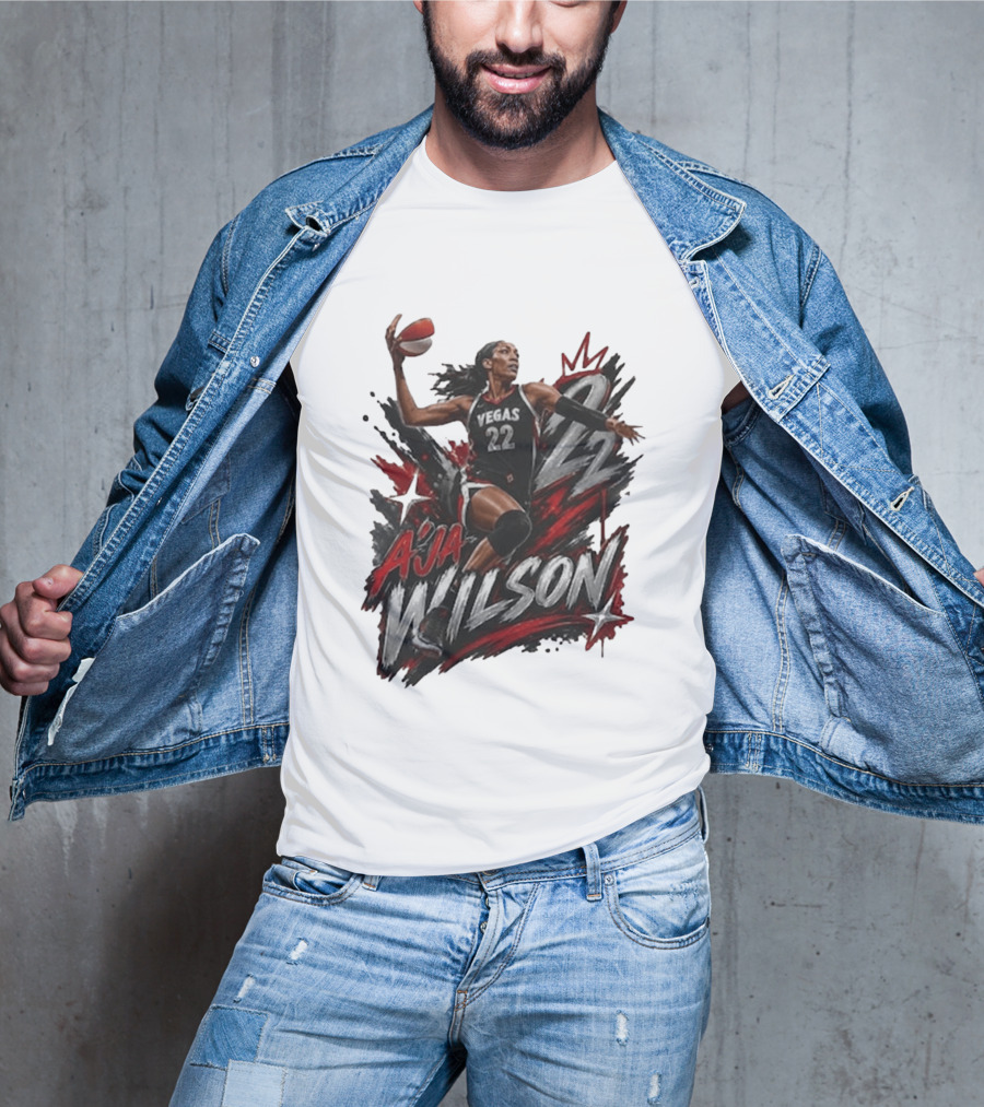 A'ja Wilson Vegas 22 Basketball Star T-Shirt