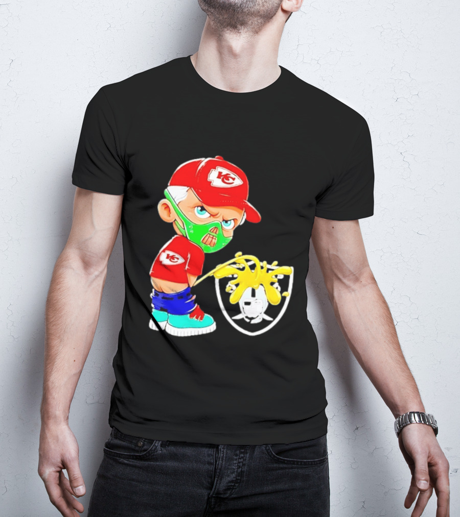 Kansas City Chiefs Fan Cartoon Rivalry With Las Vegas Raiders T-Shirt
