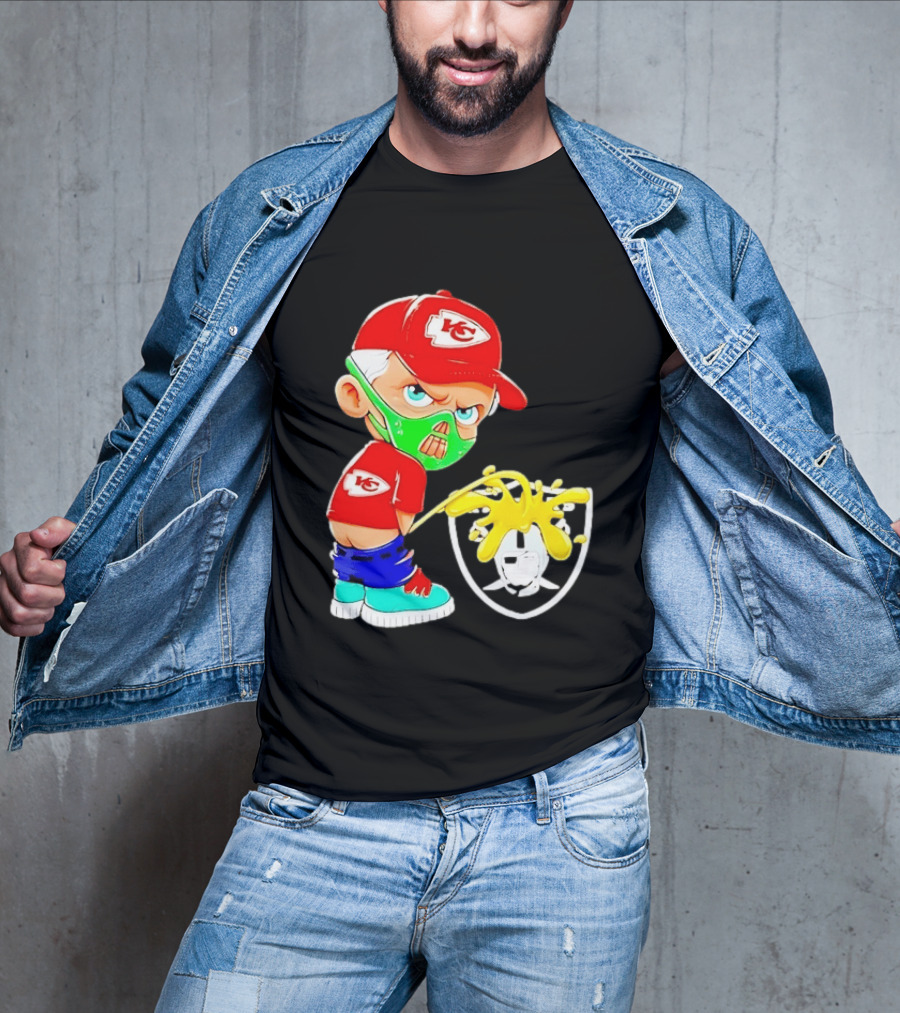 Kansas City Chiefs Fan Cartoon Rivalry With Las Vegas Raiders T-Shirt