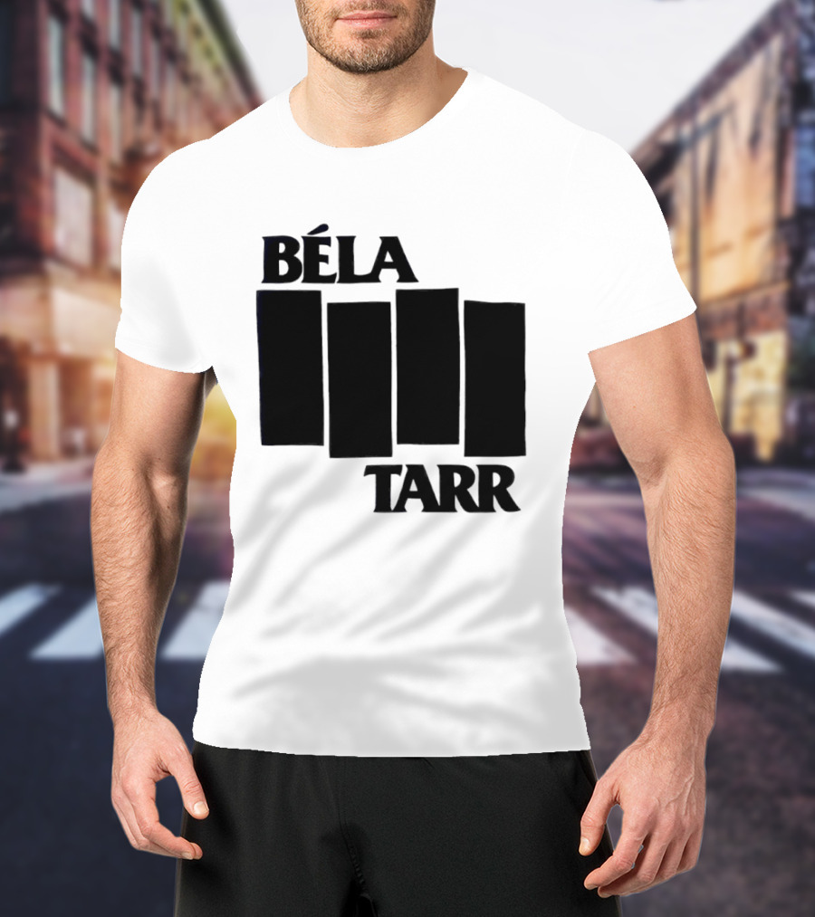 Béla Tarr Block Logo Homage Black Flag T-Shirt