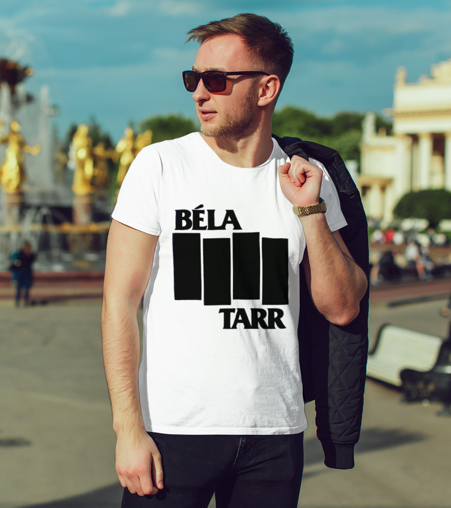 Béla Tarr Block Logo Homage Black Flag T-Shirt