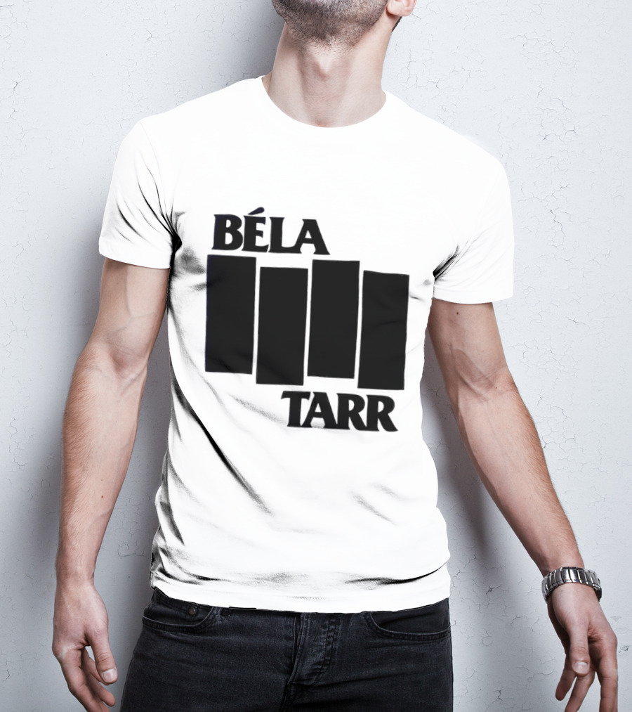 Béla Tarr Block Logo Homage Black Flag T-Shirt