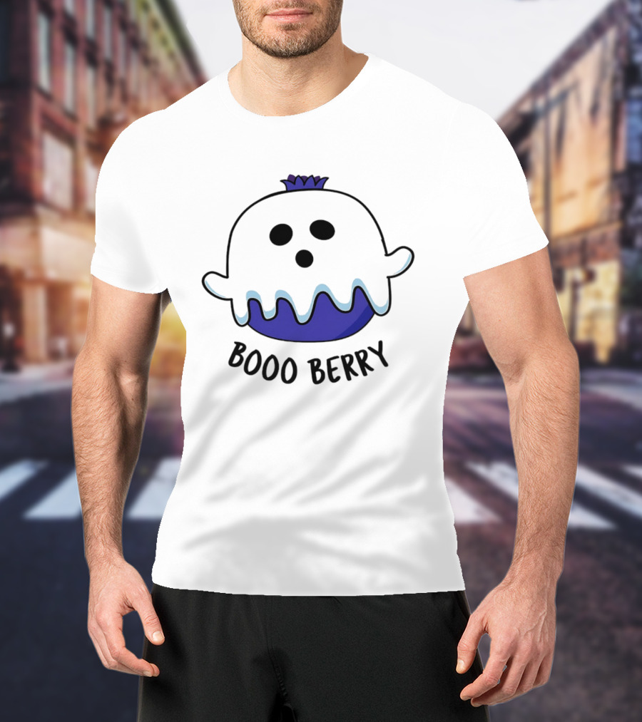 Boo Berry Ghost General Mills Cereal Inspired Booo Berry Ghost T-Shirt