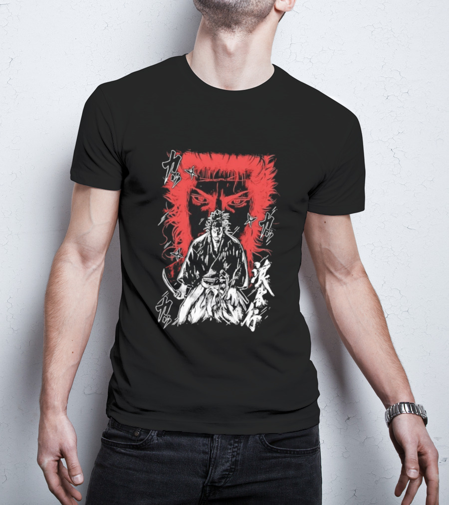 Vagabond Musashi Miyamoto Samurai Intense Manga T-Shirt