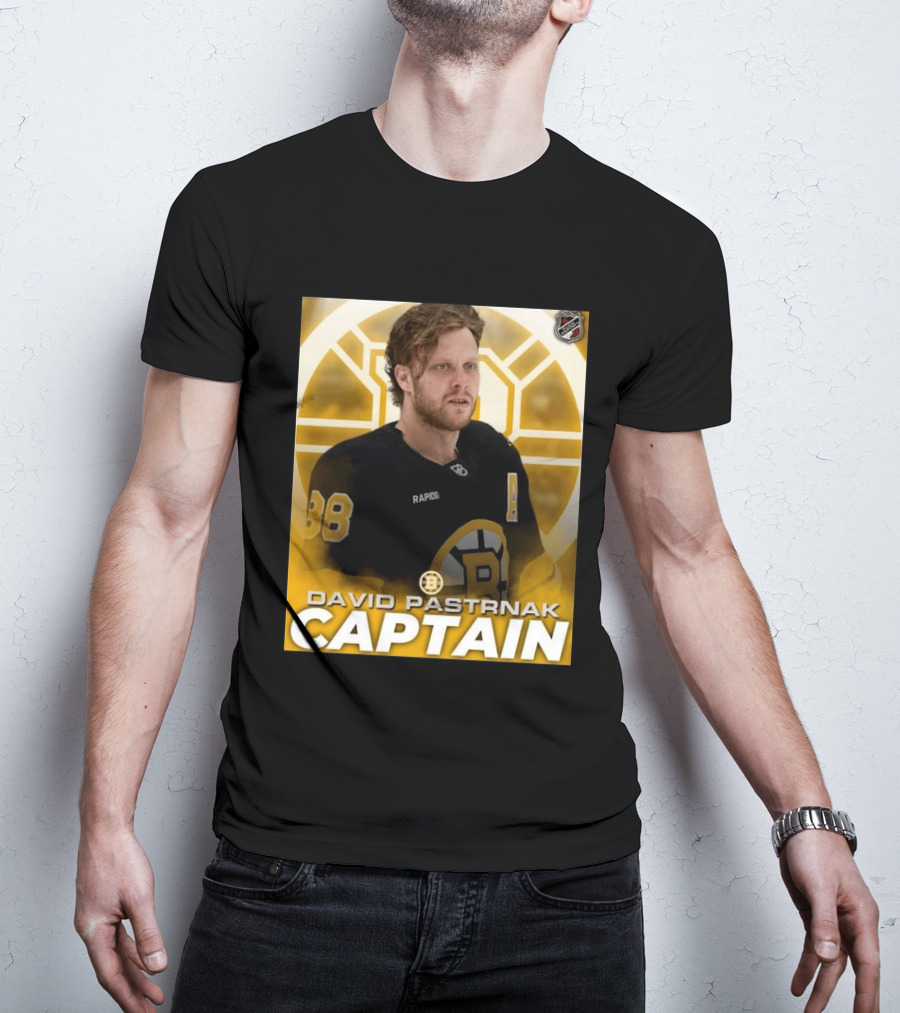 David Pastrnak Captain Boston Bruins NHL Hockey 88 T-Shirt