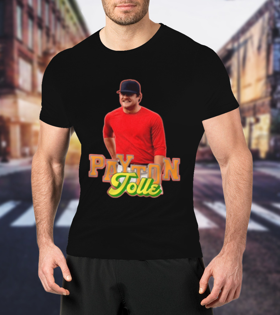 Payton Tolle Smiling Wearing Red With Baseball Cap T-Shirt