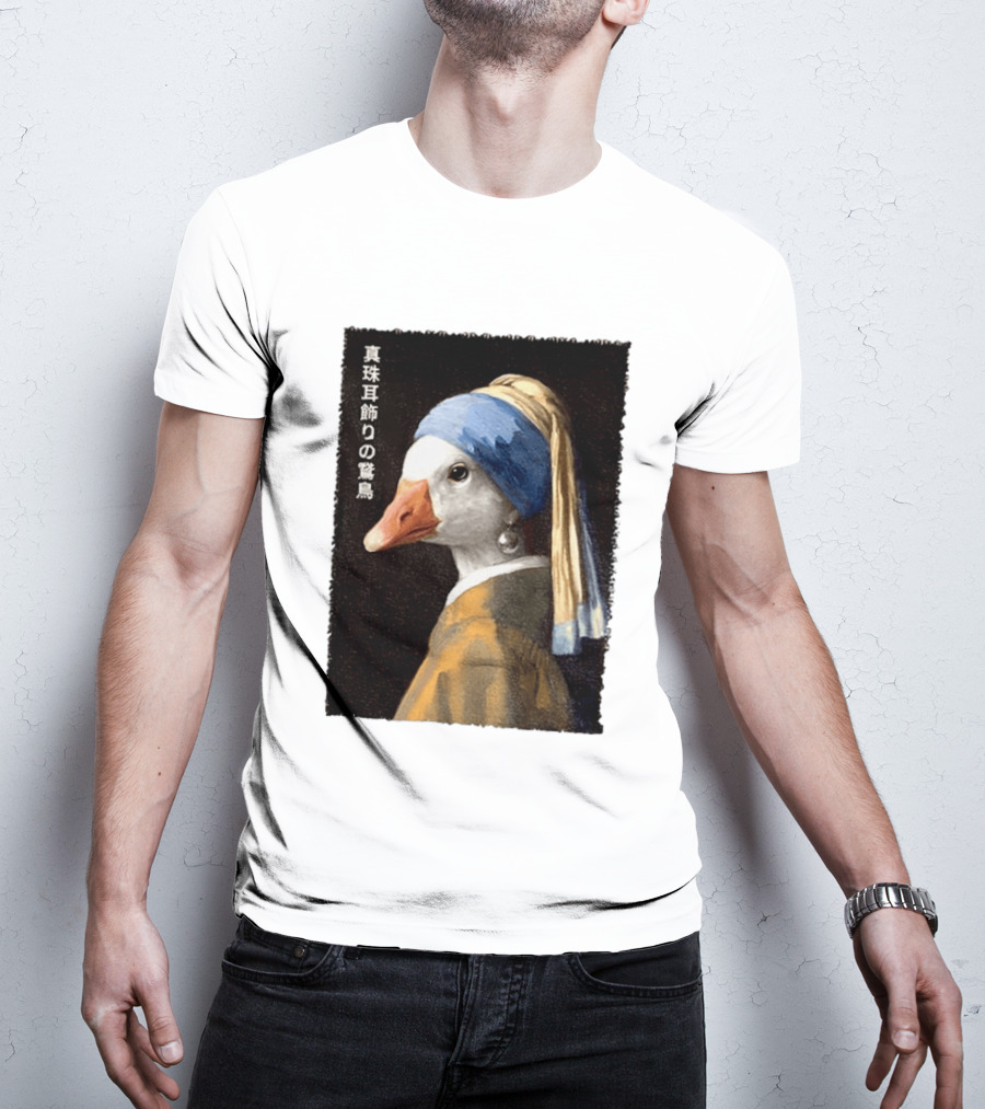 Goose With A Pearl Earring Meme Japanese T-Shirt