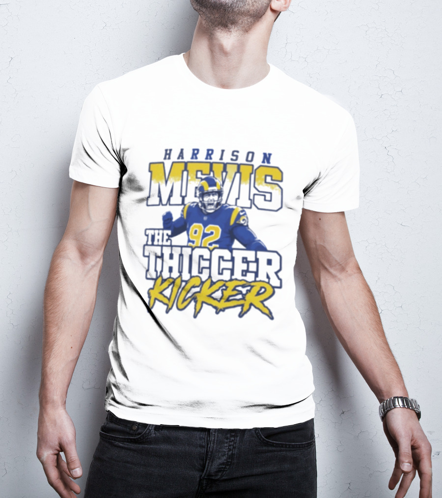 Harrison Mevis The Thiccer Kicker Rams #92 T-Shirt