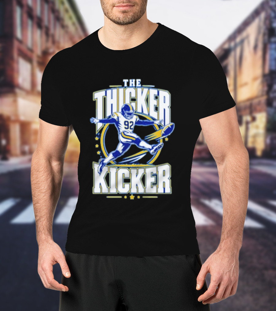 Harrison Mevis The Thiccer Kicker LA Rams #92 Football T-Shirt