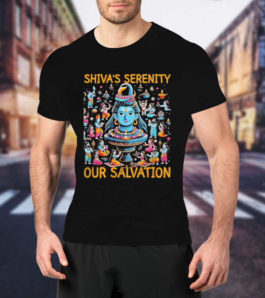 Shiva's Serenity And Salvation Lord Shiva With Divine T-Shirt