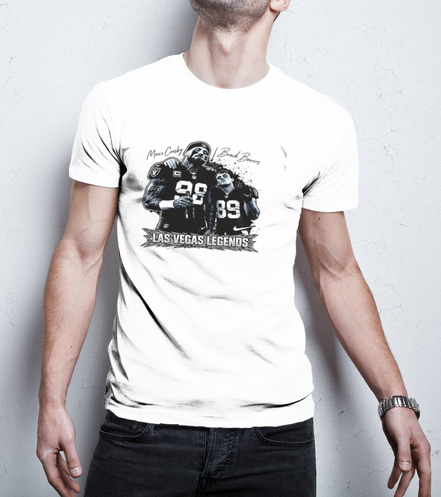 Maxx Crosby Brock Bowers 89 Las Vegas Legends 98 T-Shirt
