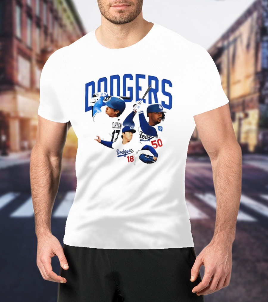 Los Angeles Dodgers Shohei Ohtani Mookie Betts Yoshinobu Yamamoto 17 18 50 T-Shirt