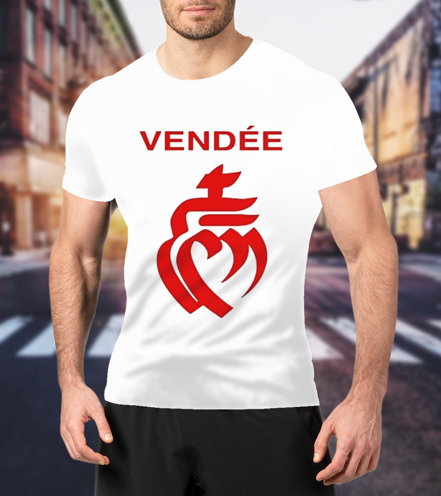 Vendée Sacred Heart Emblem France T-Shirt