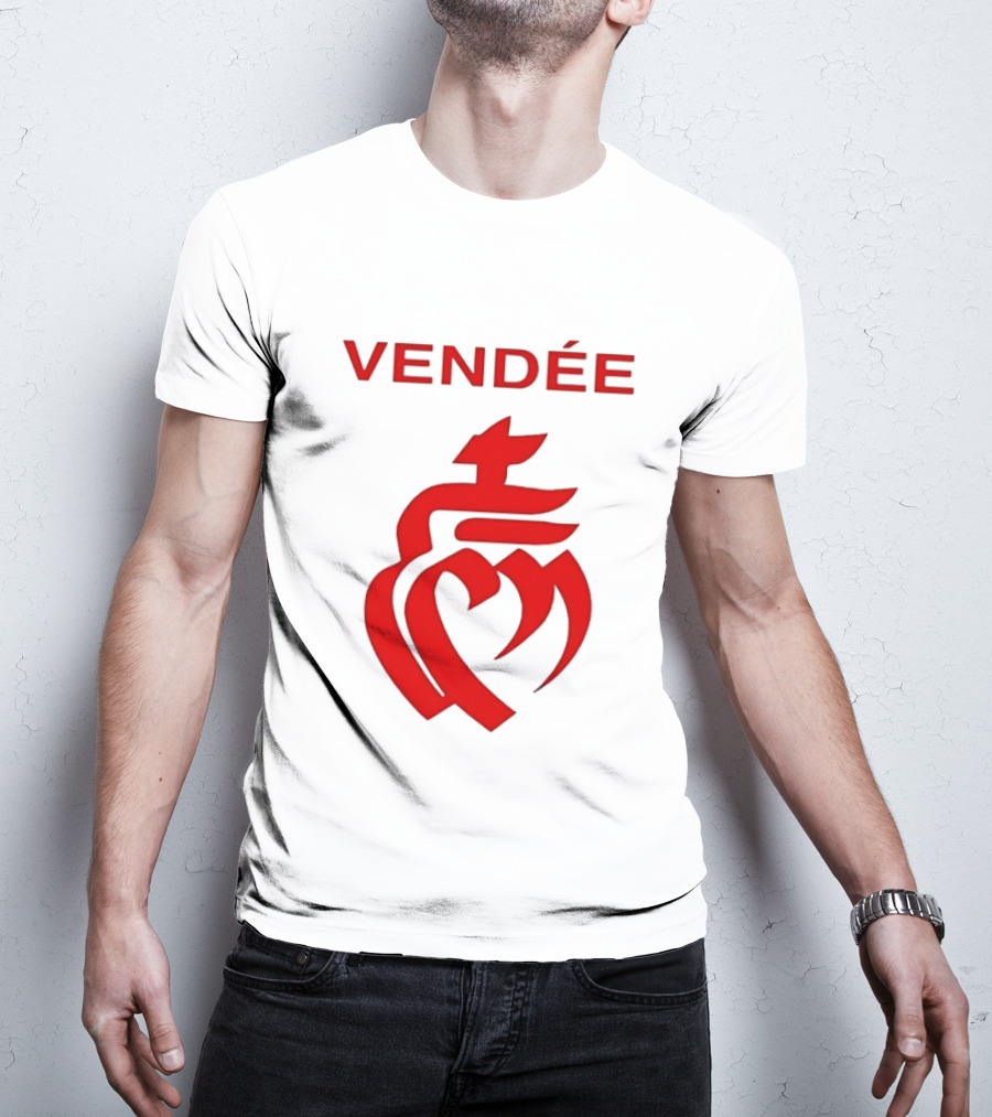 Vendée Sacred Heart Emblem France T-Shirt