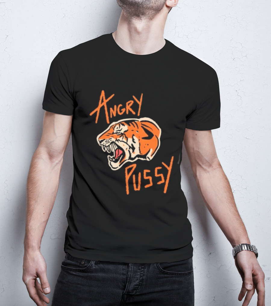 Angry Pussy Fierce Tiger Wild Cat Animal Predator T-Shirt