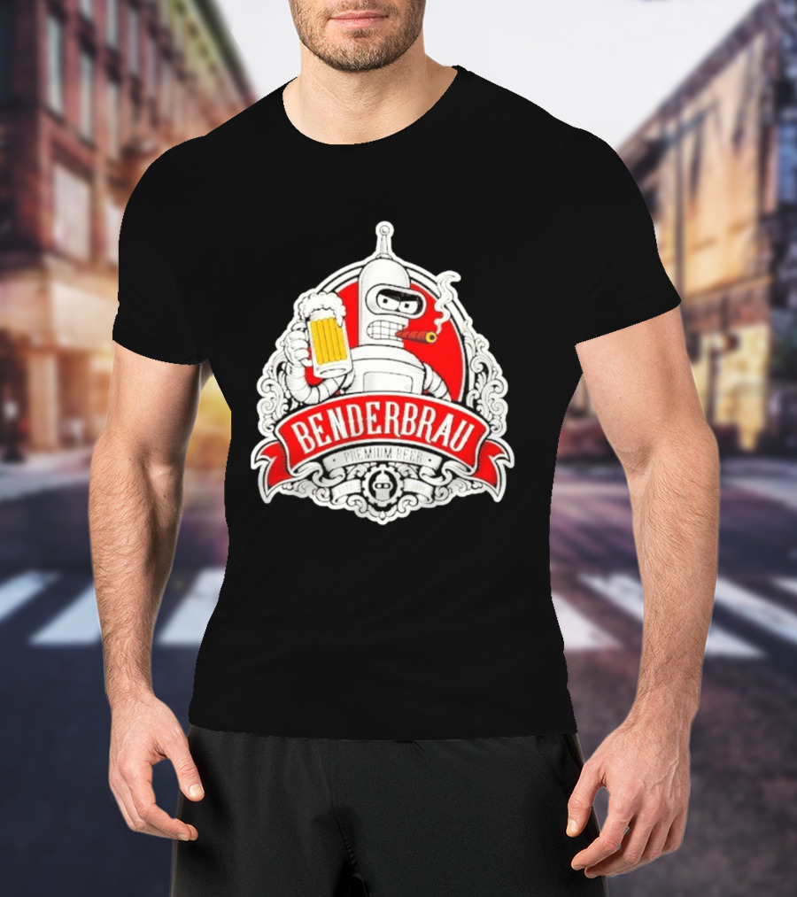 Benderbrau Premium Beer Futurama Bender T-Shirt