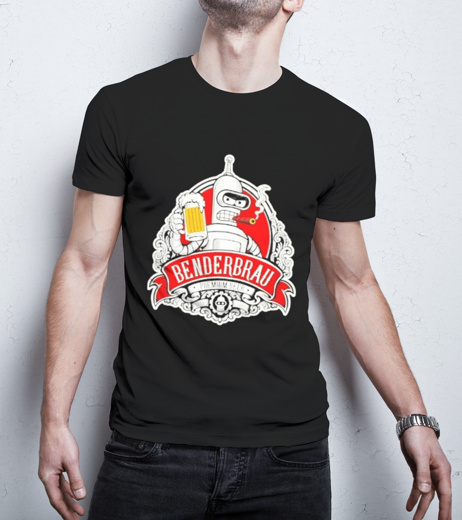 Benderbrau Premium Beer Futurama Bender T-Shirt