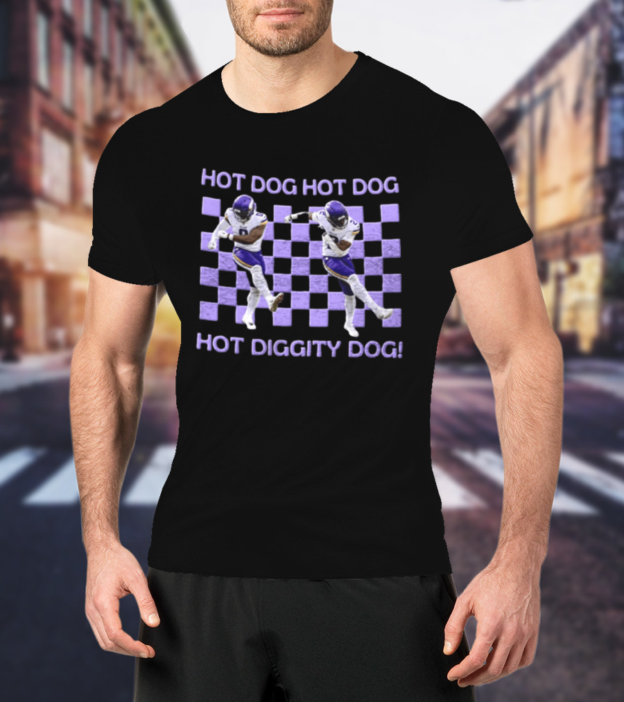 Hot Dog Hot Dog Hot Diggity Dog Minnesota Vikings Dance Isaiah Rodgers T-Shirt