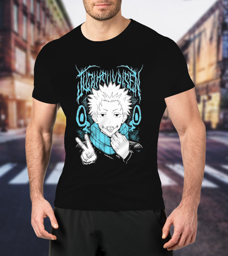 Jujutsu Kaisen Yuji Itadori Anime Manga Peace Sign T-Shirt