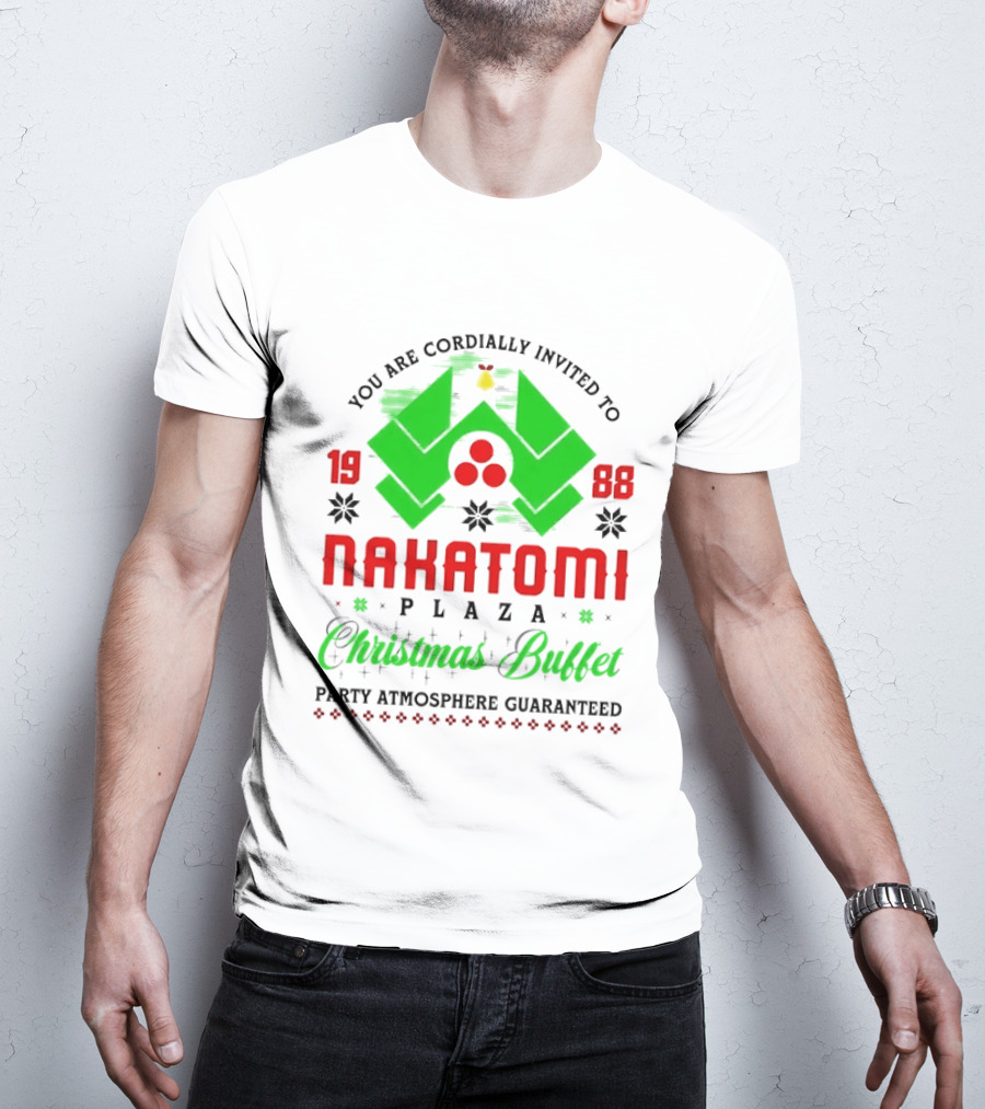 1988 Nakatomi Plaza Christmas Buffet Party Atmosphere Guaranteed Invitation T-Shirt