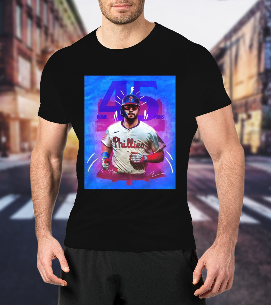 Kyle Schwarber 45 Home Runs Phillies MLB Leaderboard Season T-Shirt