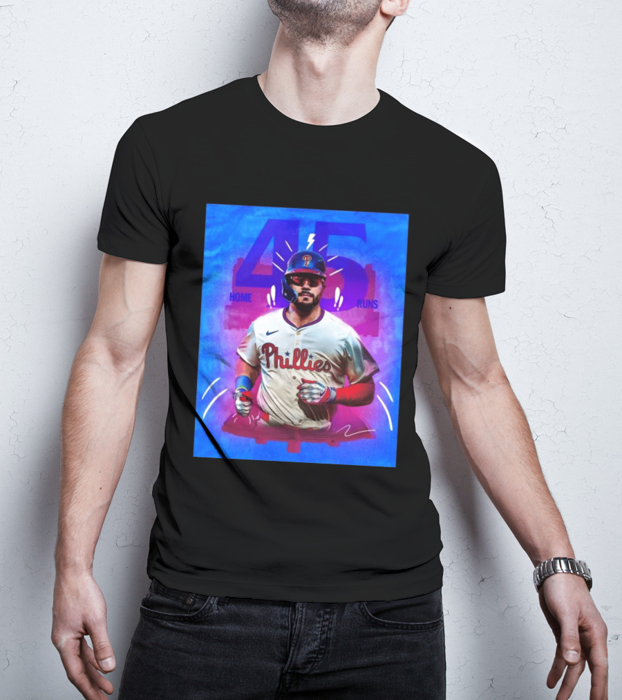 Kyle Schwarber 45 Home Runs Phillies MLB Leaderboard Season T-Shirt