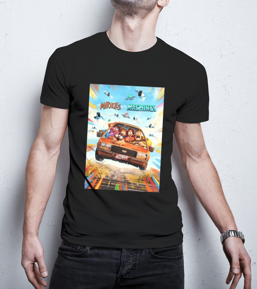 The Mitchells Vs The Machines Animated Family Adventure Robot Chaos T-Shirt